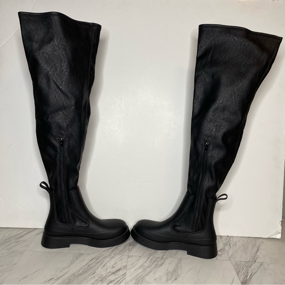 Jeffrey Campbell Black Over The Knee Boot 8 - Picture 5 of 15